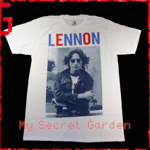 John Lennon - Red White & Lennon Official Fitted Jersey T Shirt ( Men M ) ***READY TO SHIP from Hong Kong***